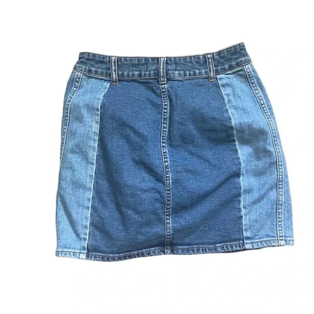 Madewell Size 25 Denim Button-up Jean Skirt Mini Casual Pockets Summer Ready